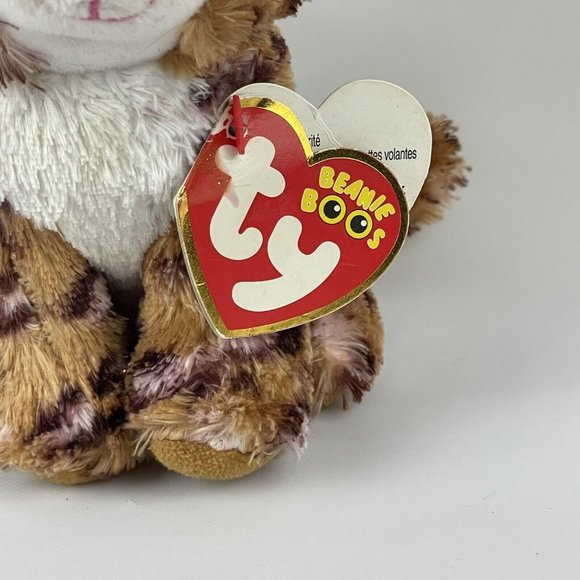 Ty Beanie Boos Patches 6" Plush Leopard Jaguar Cat w/Tags Pink Sparkle Big Eyes - Picture 6 of 7